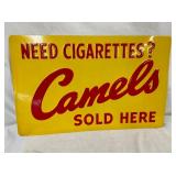 NOS EMB. CAMELS DEALER SIGN
