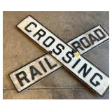 2PC. CAST RR CROSSING SIGN