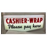 LIGHTUP CASHIER WRAP SIGN