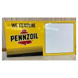 OLD STOCK PENNZOIL SIGN 72X35