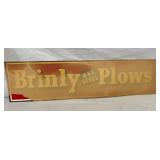 NOS BRINLY PLOWS DEALER SIGN 36X9
