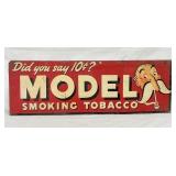 MODEL TOBACCO SIGN 34X11 1/2
