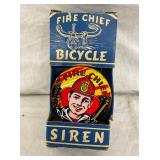 FIRE CHIEF BICYCLE SIREN OLD STOCK