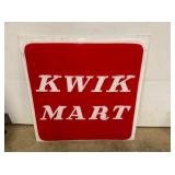KWIK MART PLASTIC INSERT SIGN 36 1/2IN