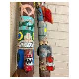 HARD CARVED TOTEM POLES