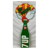 1969 UNCOLA 7-UP DIE CUT SIGN 