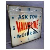 VALVOLINE LIGHT UP PAM CLOCK 