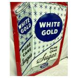 PORC. WHITE GOLD SUGAR SIGN 
