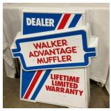 WALKER MUFFLER DEALER SIGN 32X40