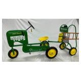 JD PEDAL TRACTOR W/ SPRAYER TRAILER