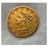 1899 $10 GOLD LIBERTY HEAD COIN