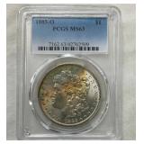 1885 O MORGAN PCGS MS63