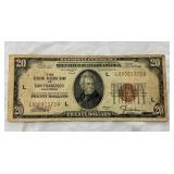 1929 $20 SAN FRASICO REVERSE BANKNOTE
