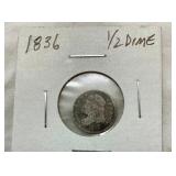 1836 CAPPED BUST HALF DIME