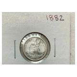 1882 SEATED LIBERTY DIME