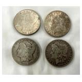 1890 AND 1890 O MORGAN SILVER DOLLARS