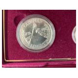 1988 UNC SILVER DOLLAR, GOLD $5 SET