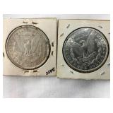 1887, 1879 MORGAN SILVER DOLLARS