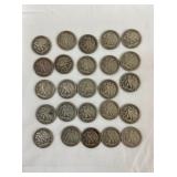 (25) SILVER WALKING LIB. HALVES