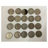 (20) SILVER FRANKLIN HALVES