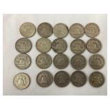 (20) SILVER FRANKLIN HALVES