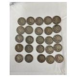 (25) SILVER WALKING LIBERTY HALVES