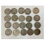 (20) SILVER FRANKLIN HALVES