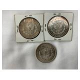 1921M, 1897 S, 1878S MORGANS