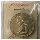 1920 PILGRIM TERCENTENARY SILVER 1/2