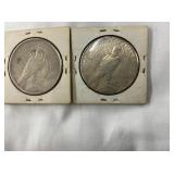 1925S, 1926 XF PEACE SILVER DOLLARS