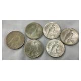 1922,1924,1925 PEACE SILVER DOLLARS