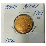 1927 7.9881G GOLD SOUTH AFRICA