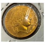 1851A 1/4 OZ FRANCE 20 FRANKS