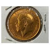 1914P GOLD AUSTRALIA SOVEREIGN COIN