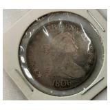 RARE 1806 DRAPED BUST 1/2 DOLLAR