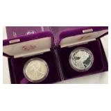 1987, 1989 AMERICAN SILVER EAGLES
