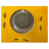 3CENT SILVER 1853 TYPE I COIN