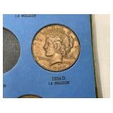 1934D, 1935,1935S PEACE DOLLARS