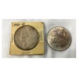 1882 O, 1896 MORGAN SILVER DOLLARS