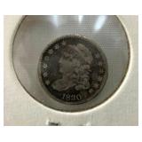 1830 CAPPED BUST SILVER 1/2 DIME