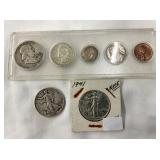 1941, 1947 STANDING LIBERTIES,1959 SET,
