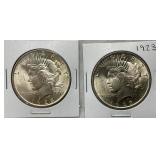 UNC 1922/1923 PEACE SILVER DOLLARS