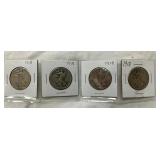 (4) 1918 WALKING LIBERTY HALVES