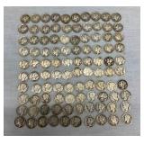 (100) MERCURY SILVER DIMES