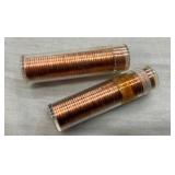 2 ROLLS=100 1964 UNC PENNIES