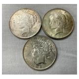 1923,1922 PEACE SILVER DOLLARS