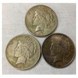 1926,1922,1924 PEACE DOLLARS