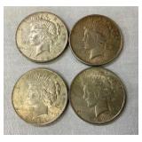 2-1922,1924,1923 PEACE DOLLARS