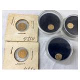 MINI PENNIES 1909-1982,CALI GOLD 1/2