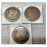 (2) 1896-0/1888-O MORGAN SILVER DOLLARS